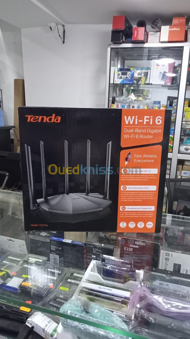 Point d'accès Wi-Fi 6 Dual-Band Gigabit Router TENDA TX2 Pro