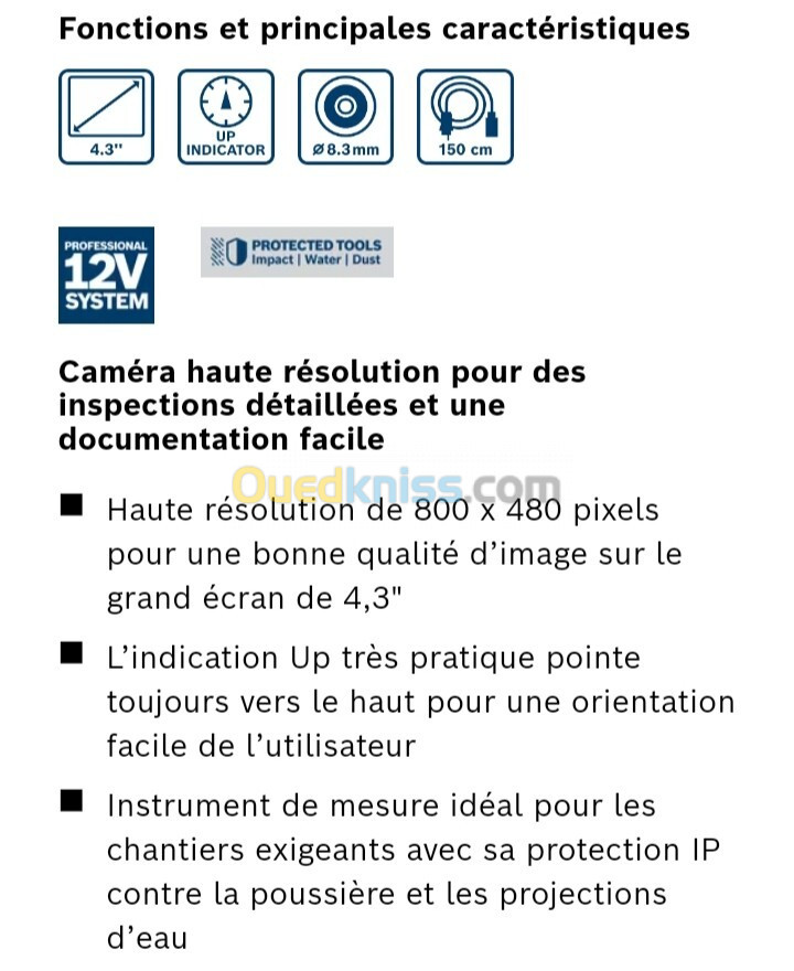 Camera d'inspection bosch GIC 12V_4_23C