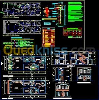 Etude & Realisation PLANS ((Autocad)) ELECTRICITE, VIDEOSURVEILLANCE....