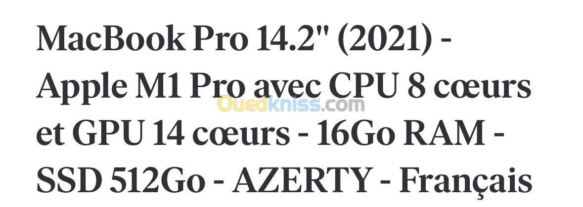 Mac book pro M1 2021