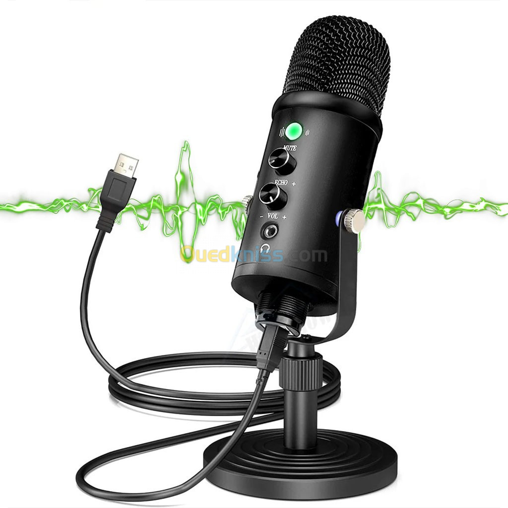 Microphone à condensateur USB professionnel avec Trépied BM86