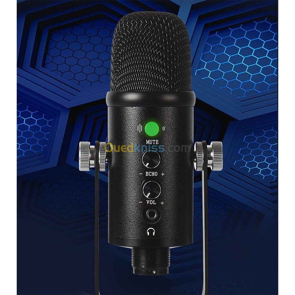 Microphone à condensateur USB professionnel avec Trépied BM86