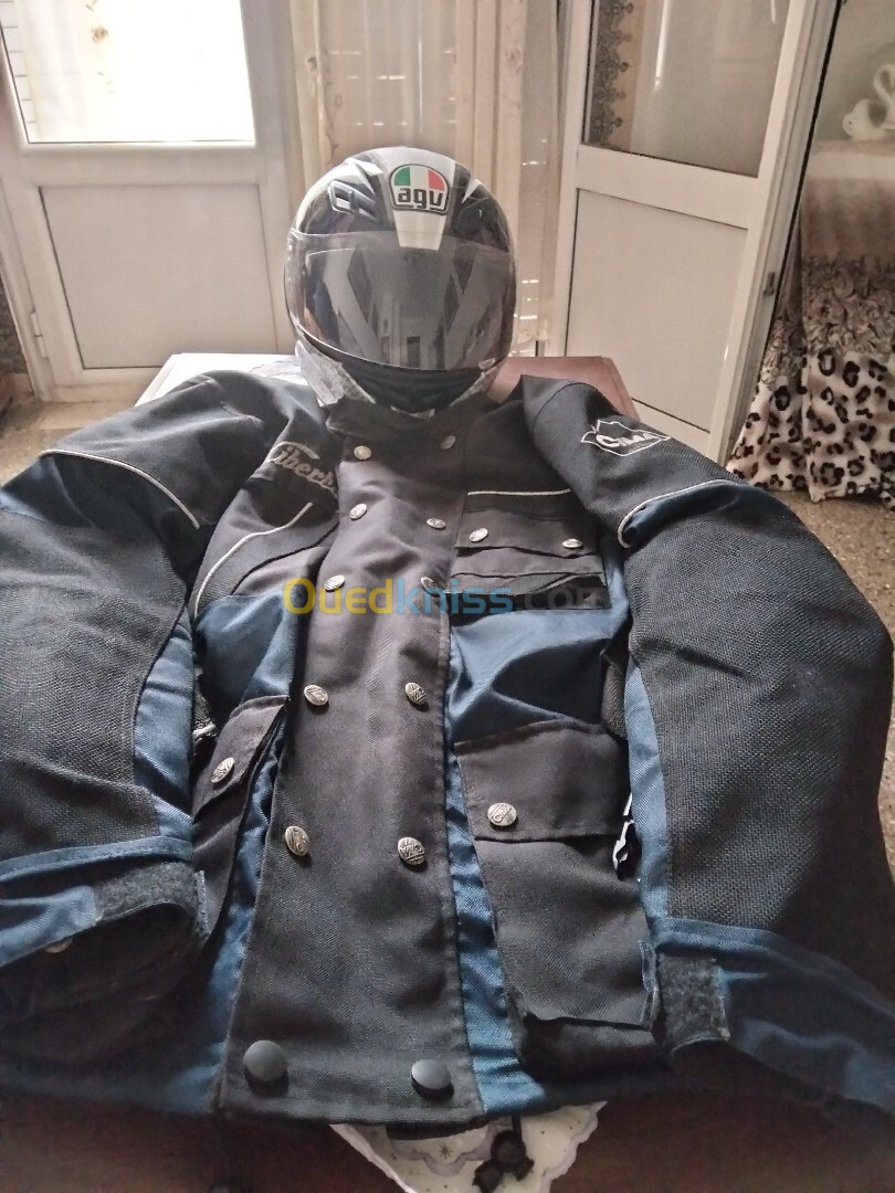 Veste et casque moto 