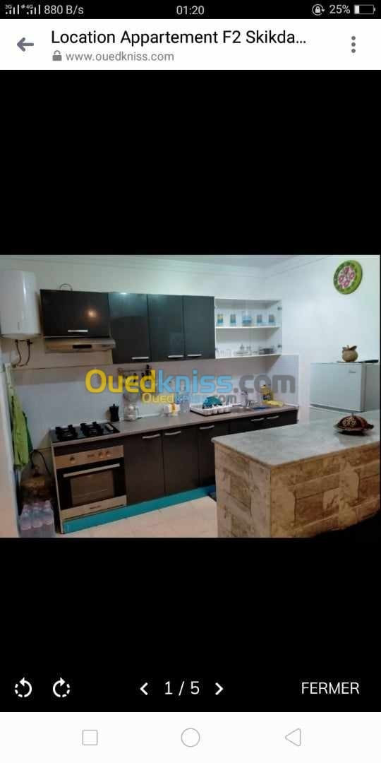 Location Appartement F2 Skikda El marsa