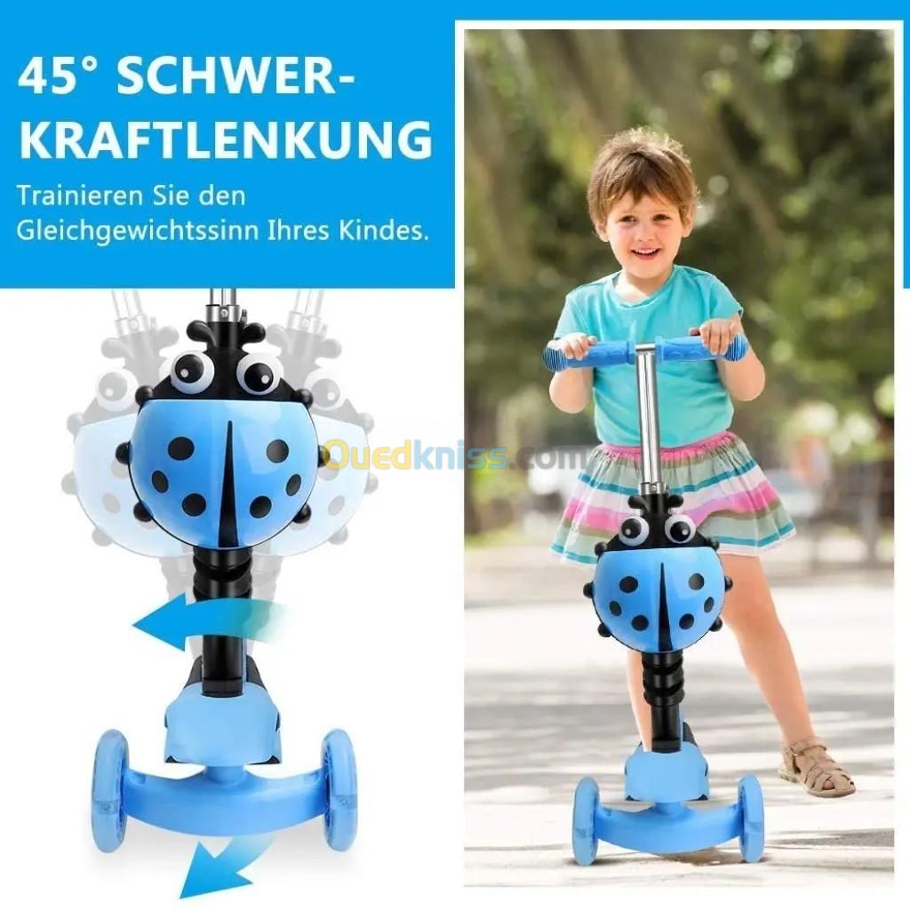 Scooter Trottinette Transformable 5en1 Avec Roues Lumineux Pour Enfants 25kg 