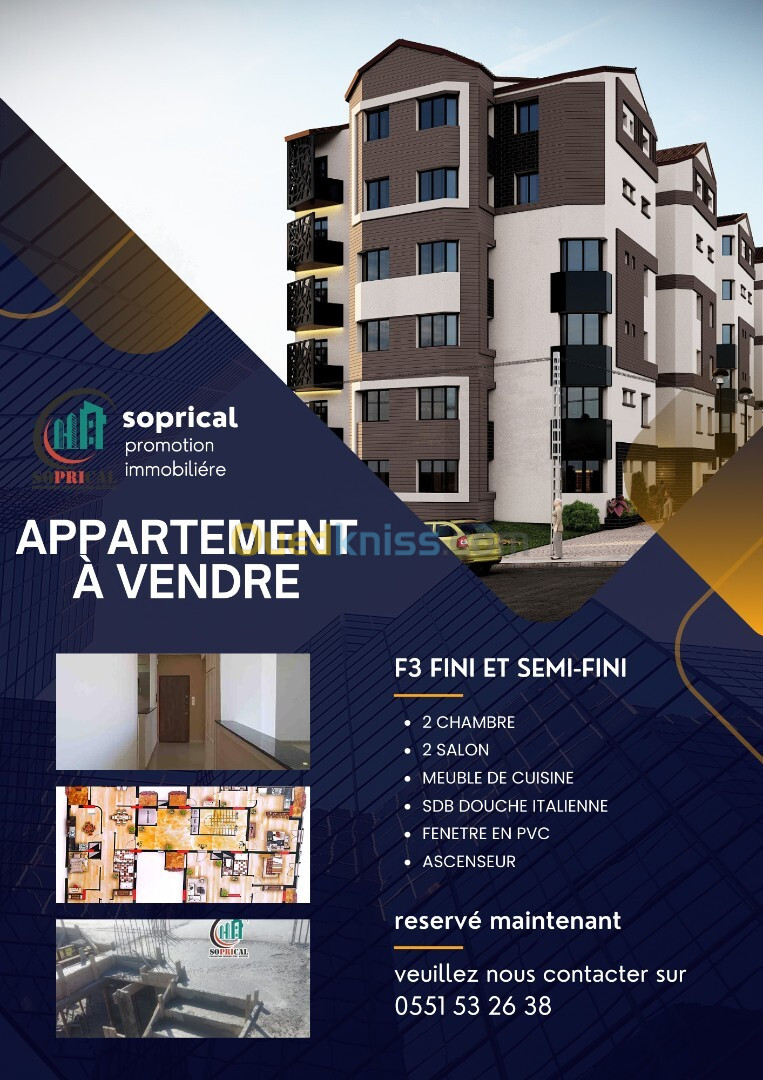 Vente Appartement F3 Tizi Ouzou Azazga