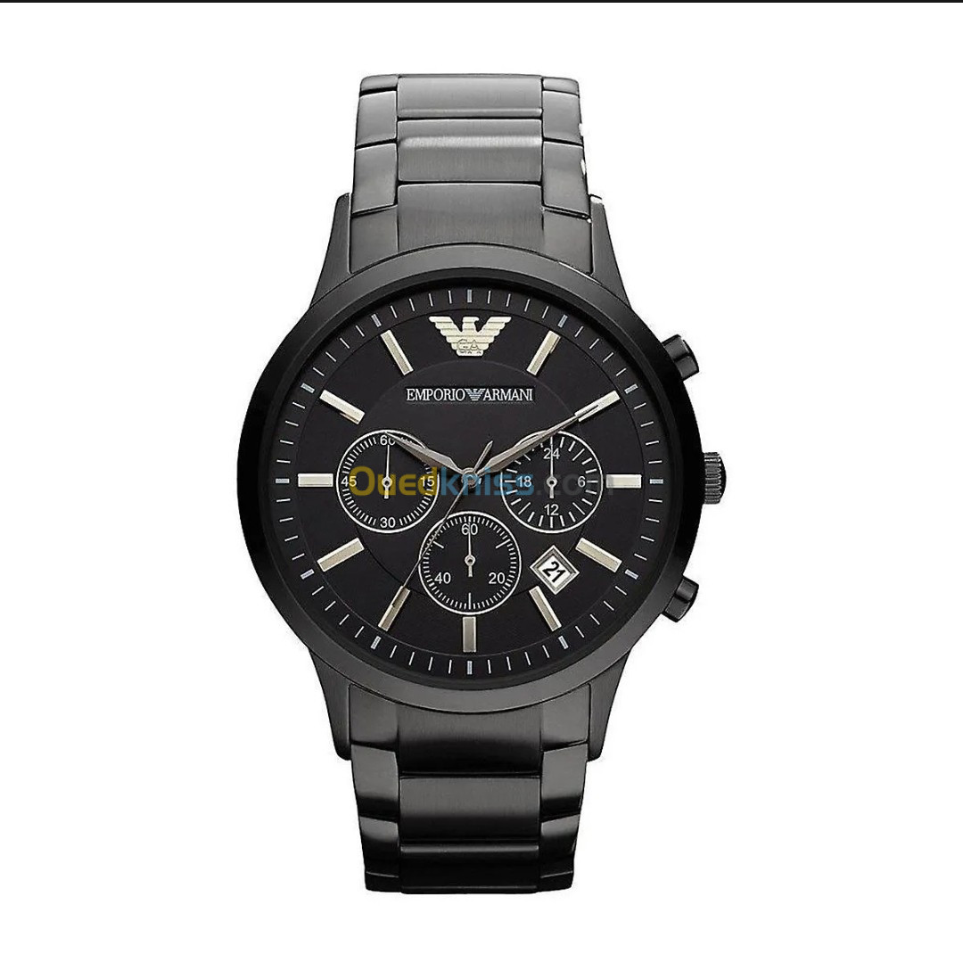 [Authentic] Emporio Armani Classic Chronograph Black Dial Steel Men Watch AR2453