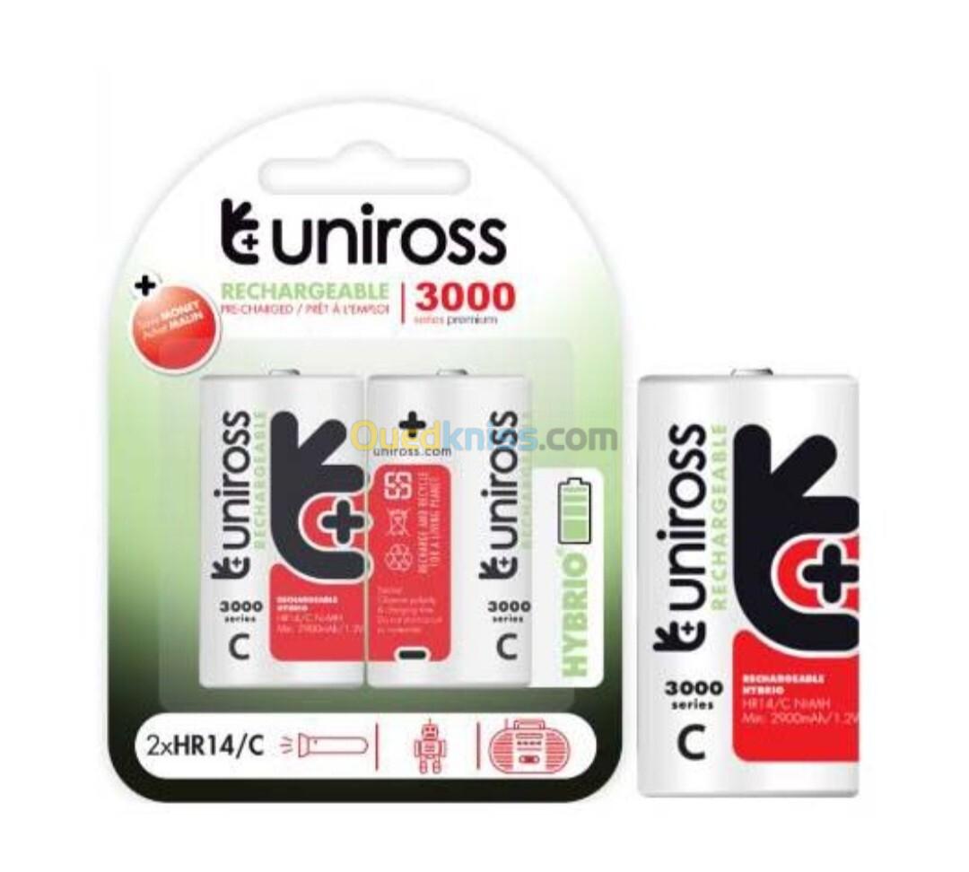 Uniross Pile Rechargeable 2 r14 Uniross 3000Mah 