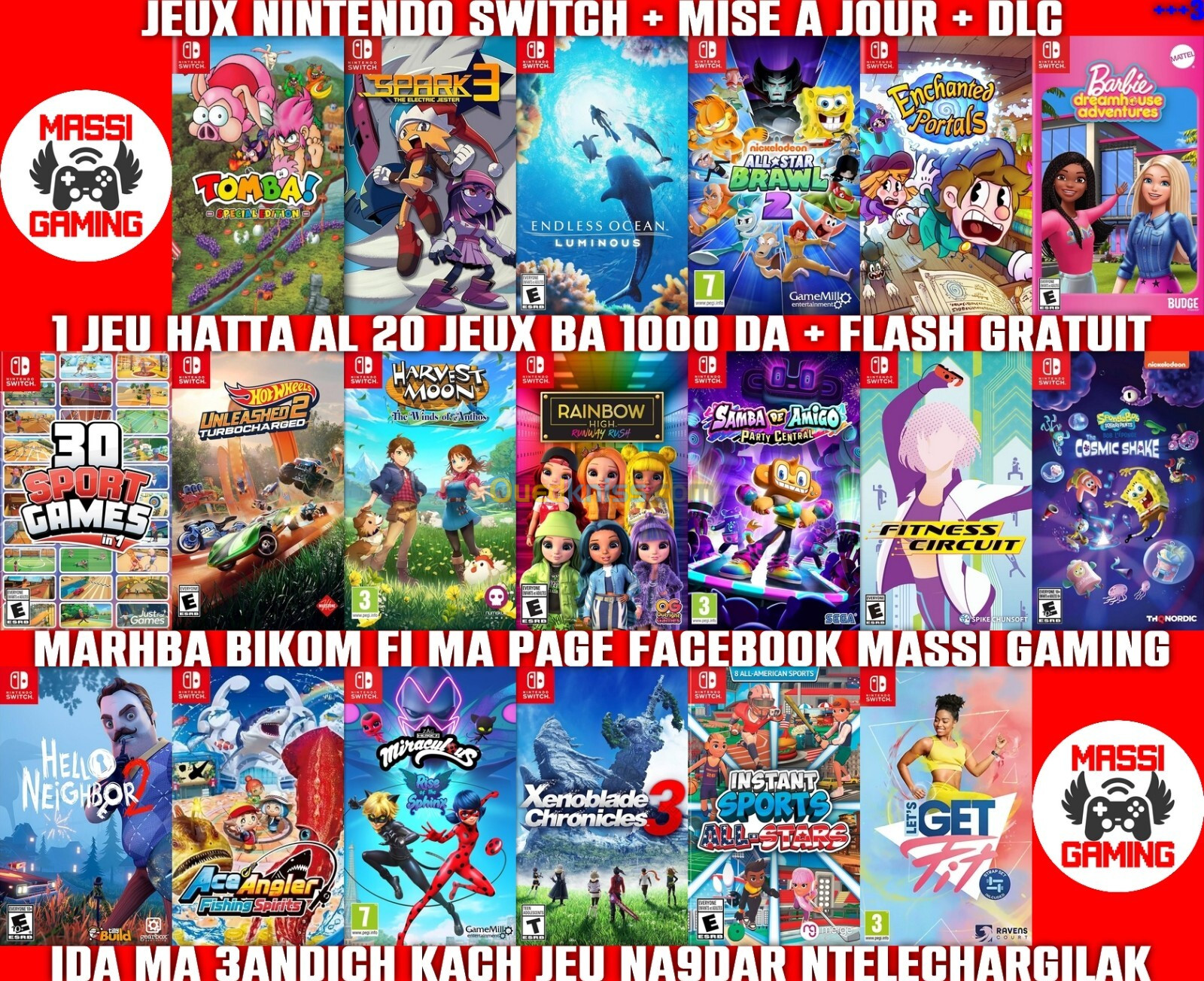 INSTALLATION JEUX NINTENDO SWITCH FLASHÉE / PUCÉE (+ FLASH GRATUIT + DLC + MISE A JOUR) --