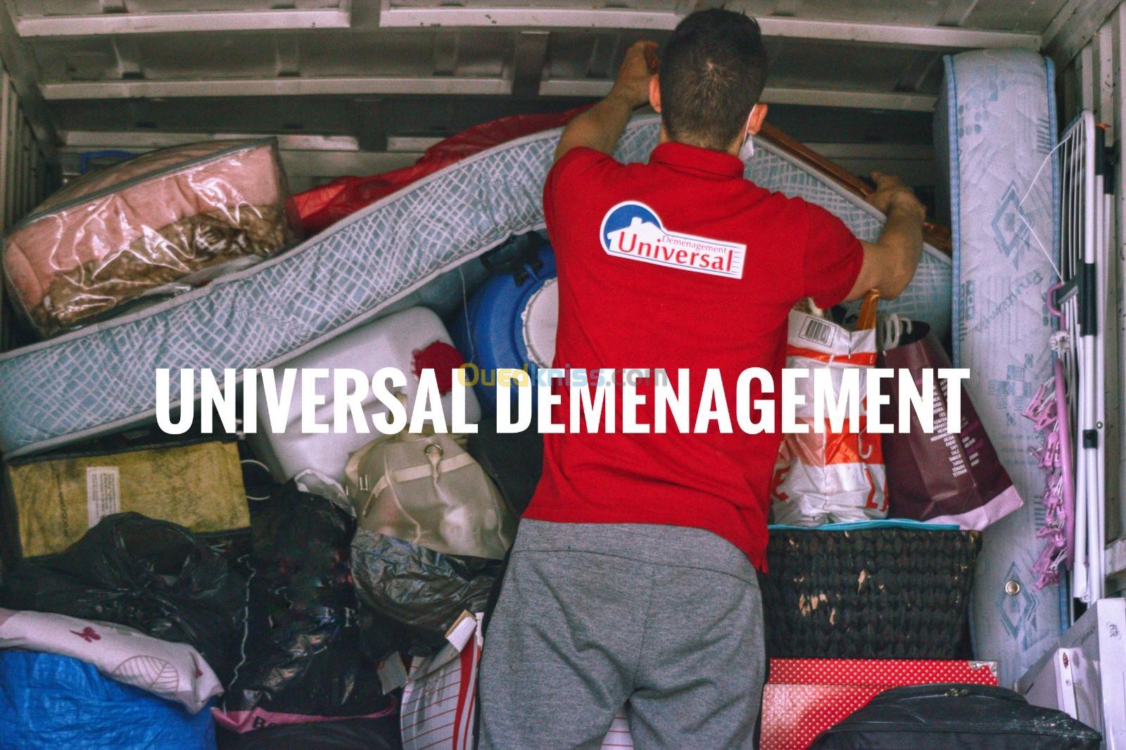   Service de transport :"UNIVERSAL DÉMÉNAGEMENT".