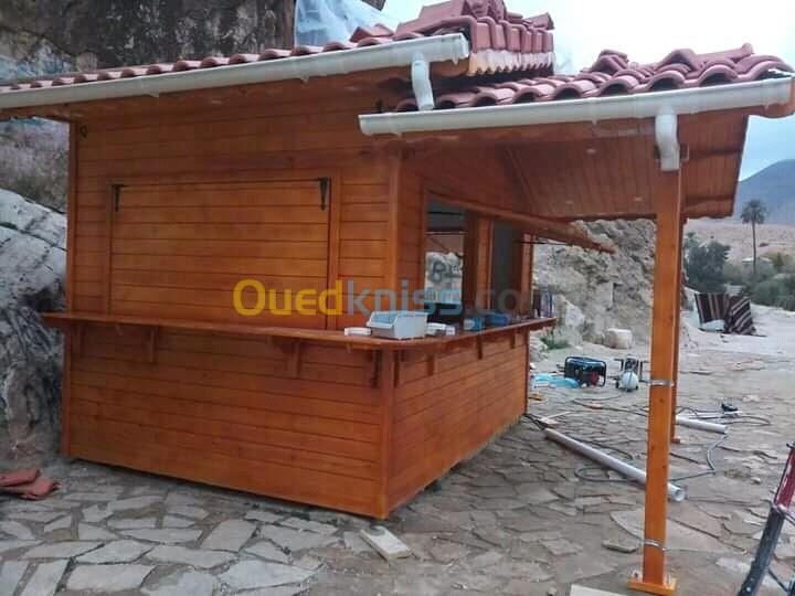 Construction des bungalow et chalets et buvette en bois