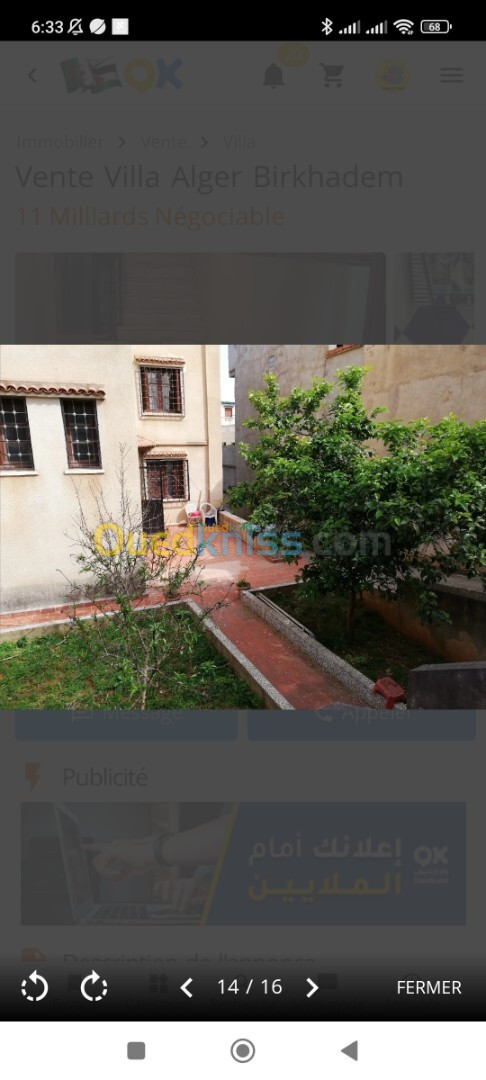 Vente Villa Alger Birkhadem