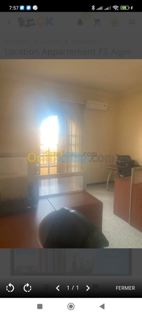 Location Appartement F3 Alger Kouba