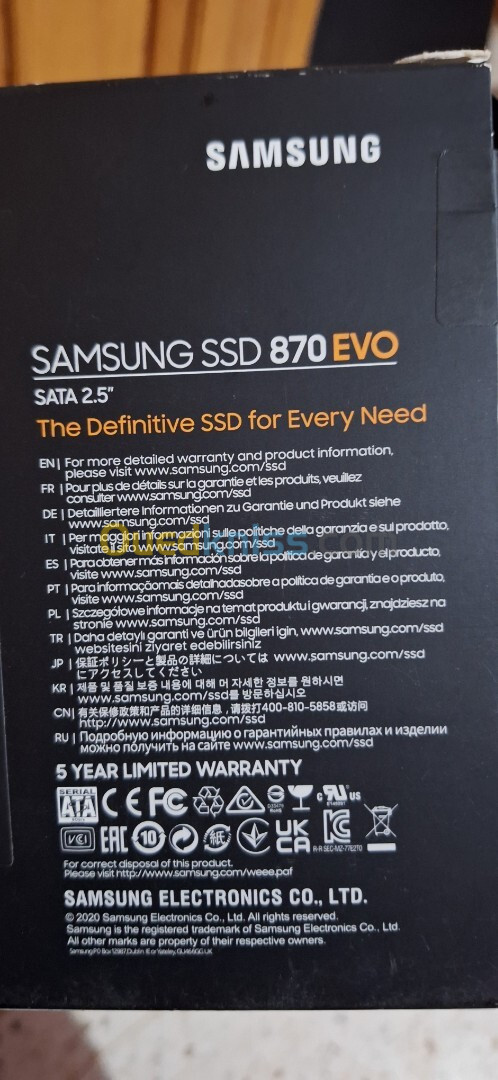 Ssd Samsung 500 g +kit extran 