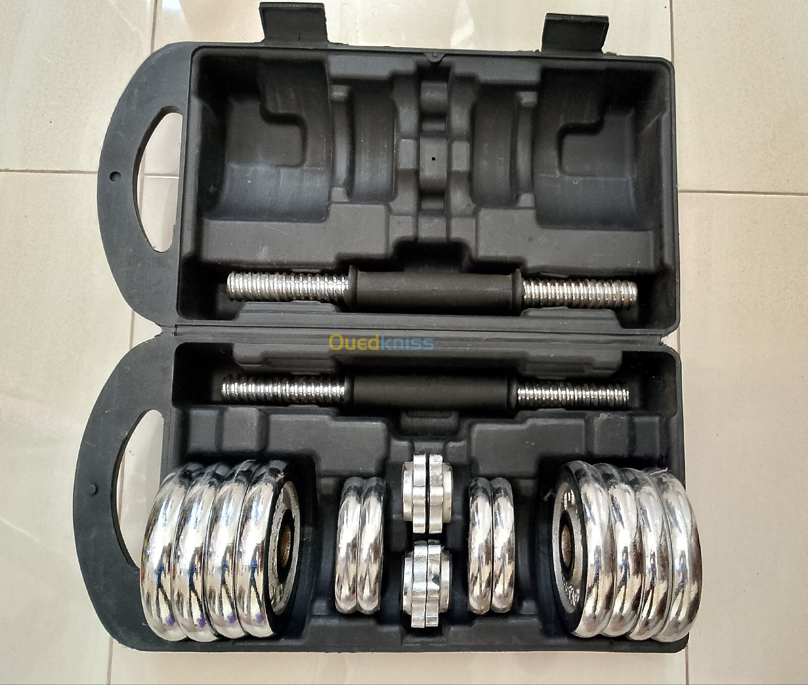 15kg chrome dumbell set حقيبة اوزان 