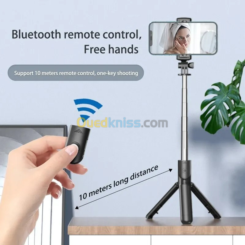 Tripod selfie stick bluetooth sans fil