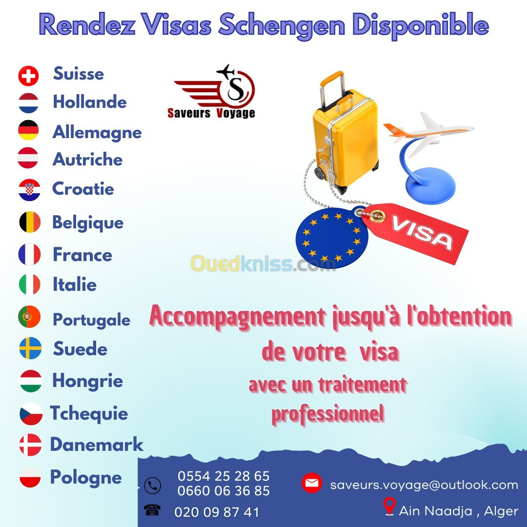 RENDEZ VISA SCHENGEN DISPONIBLE 