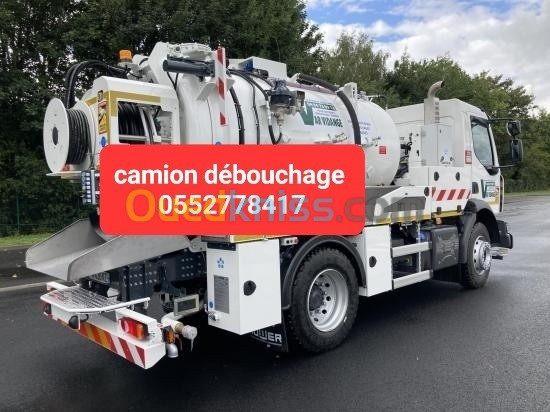 Camion débouchage vidange nettoyage 24h7j 