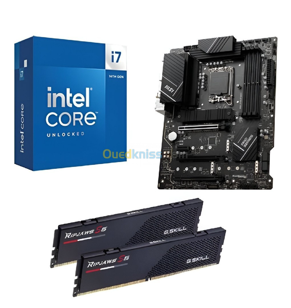 Kit Intel Core i7-13700K + Carte mére MSI Z790-P Pro WiFi Motherboard + RAM G,Skill 32GB Kit DDR5