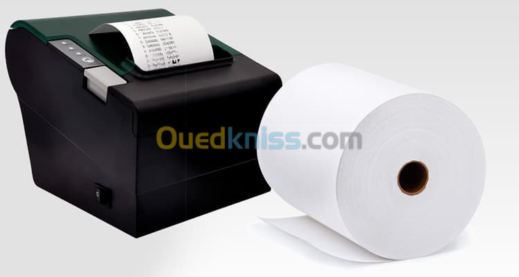 Rouleau thermique Bobine 80x75mm (80x80) pour imprimantes tickets de caisse