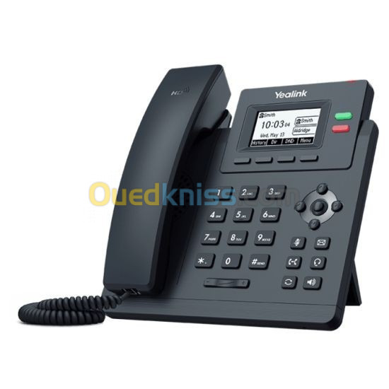 YEALINK T31G Téléphone IP 2 comptes SIP, écran 2.3", PoE, 2 ports Ethernet Gigabit