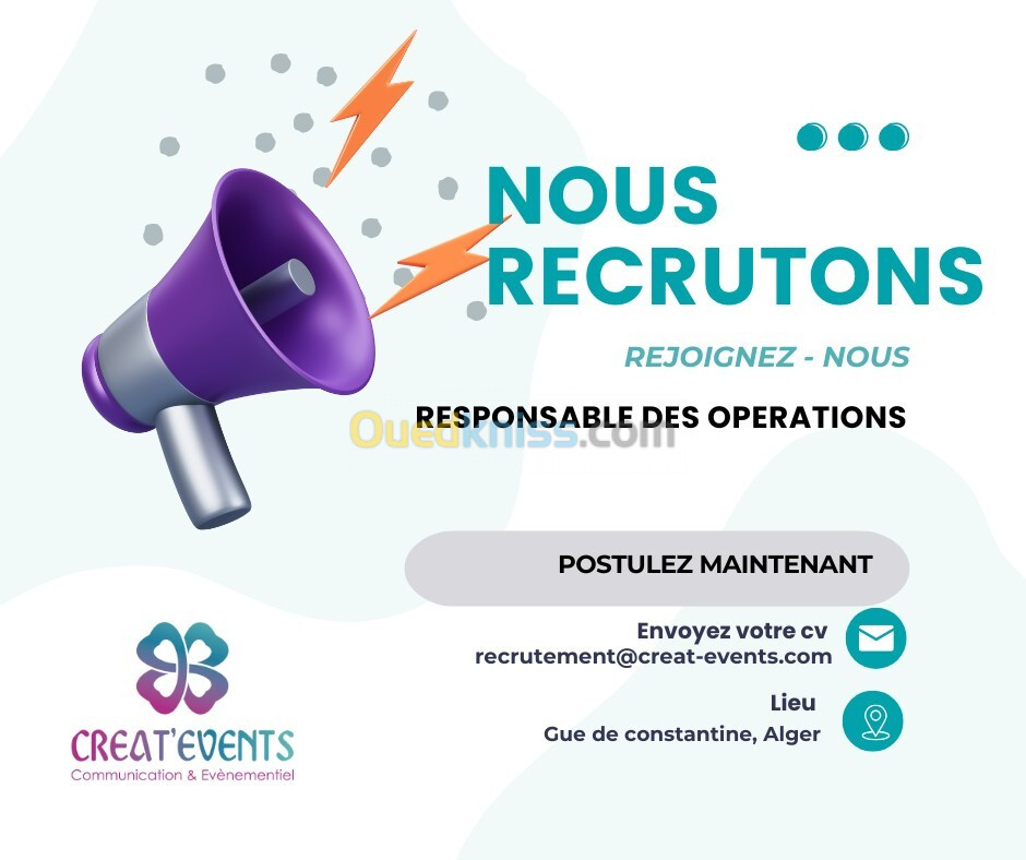 RESPONSABLE DES OPERATIONS