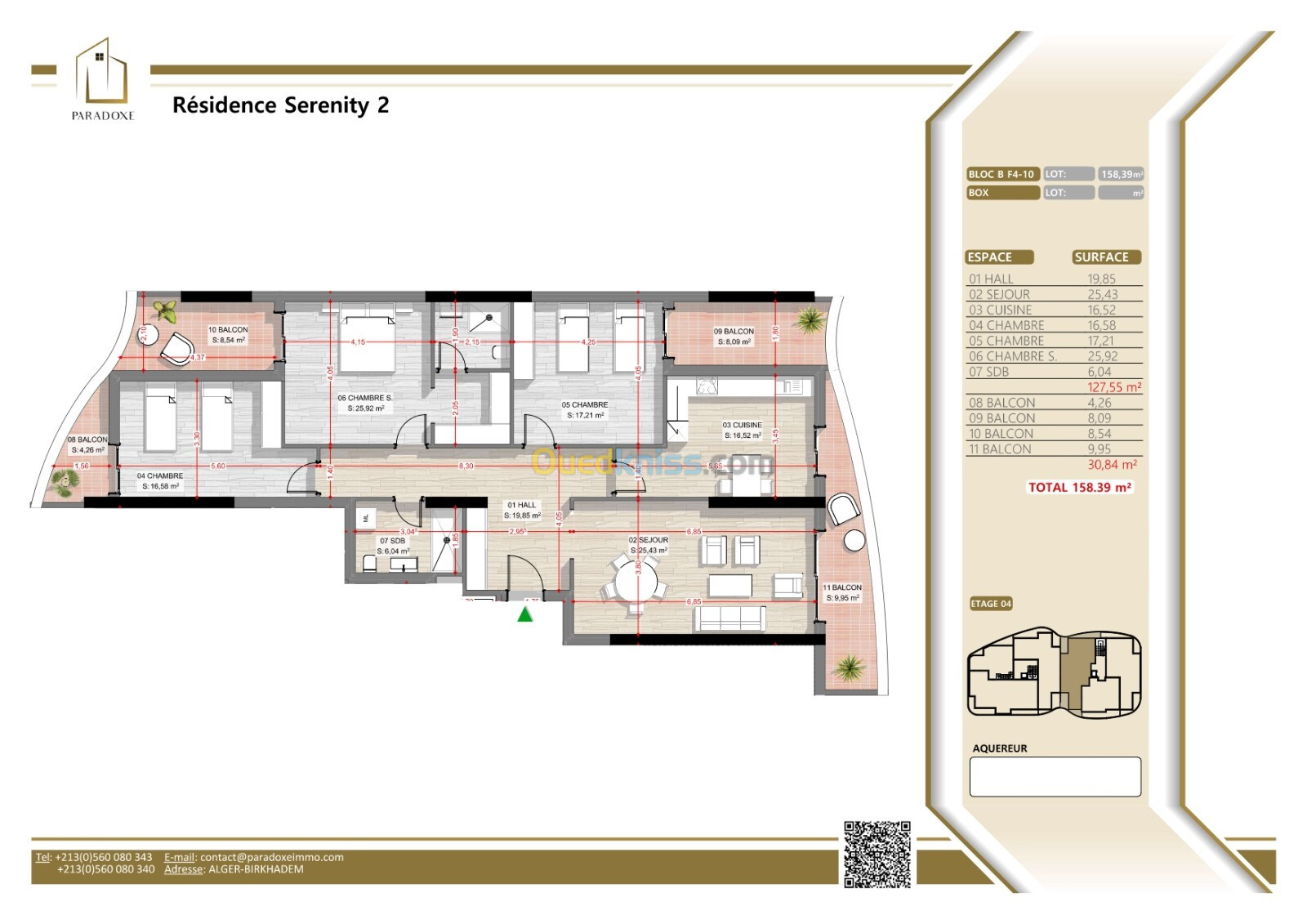 Vente Appartement F4 Alger Said hamdine