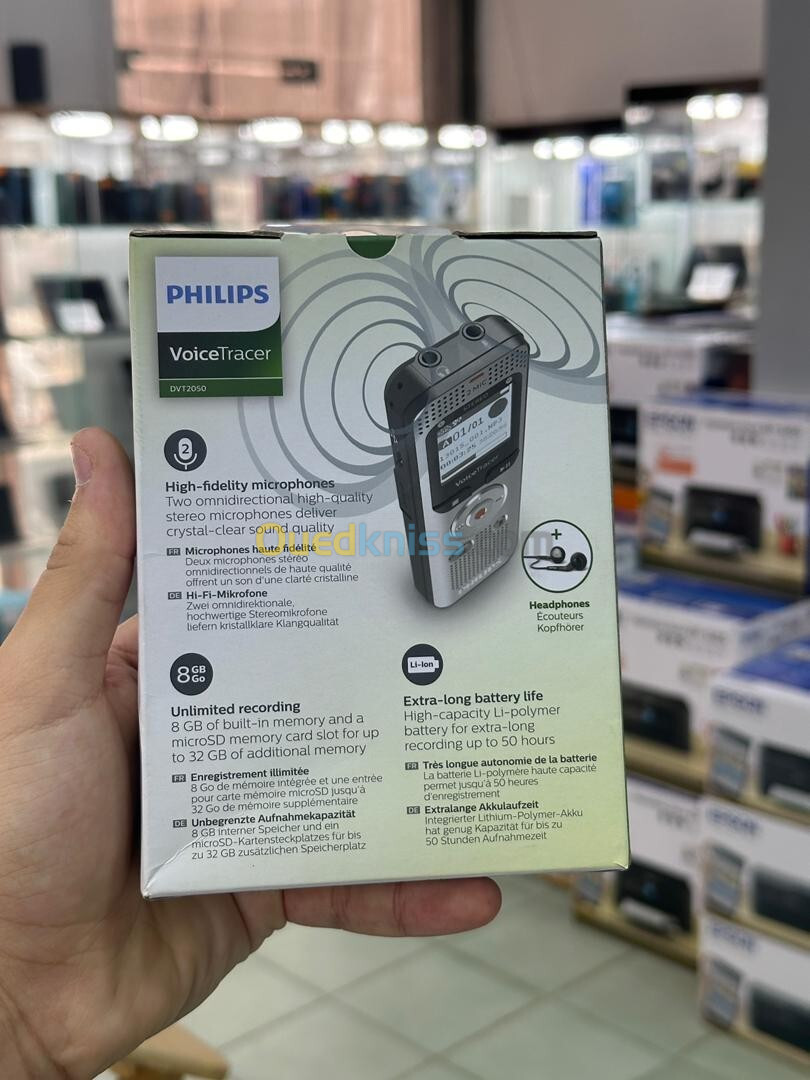 Dictaphone Philips Enregistreur audio plus ecouteurs philips