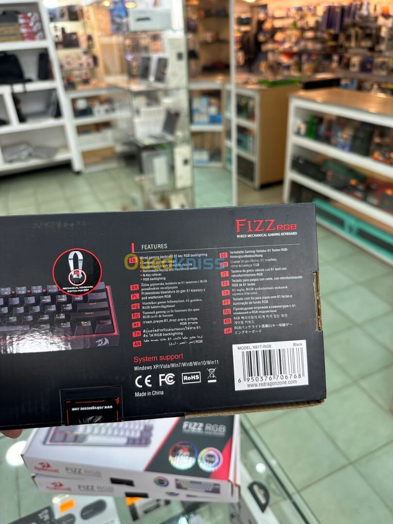 Clavier mechanic redragon RGB K617 Original Black &white 