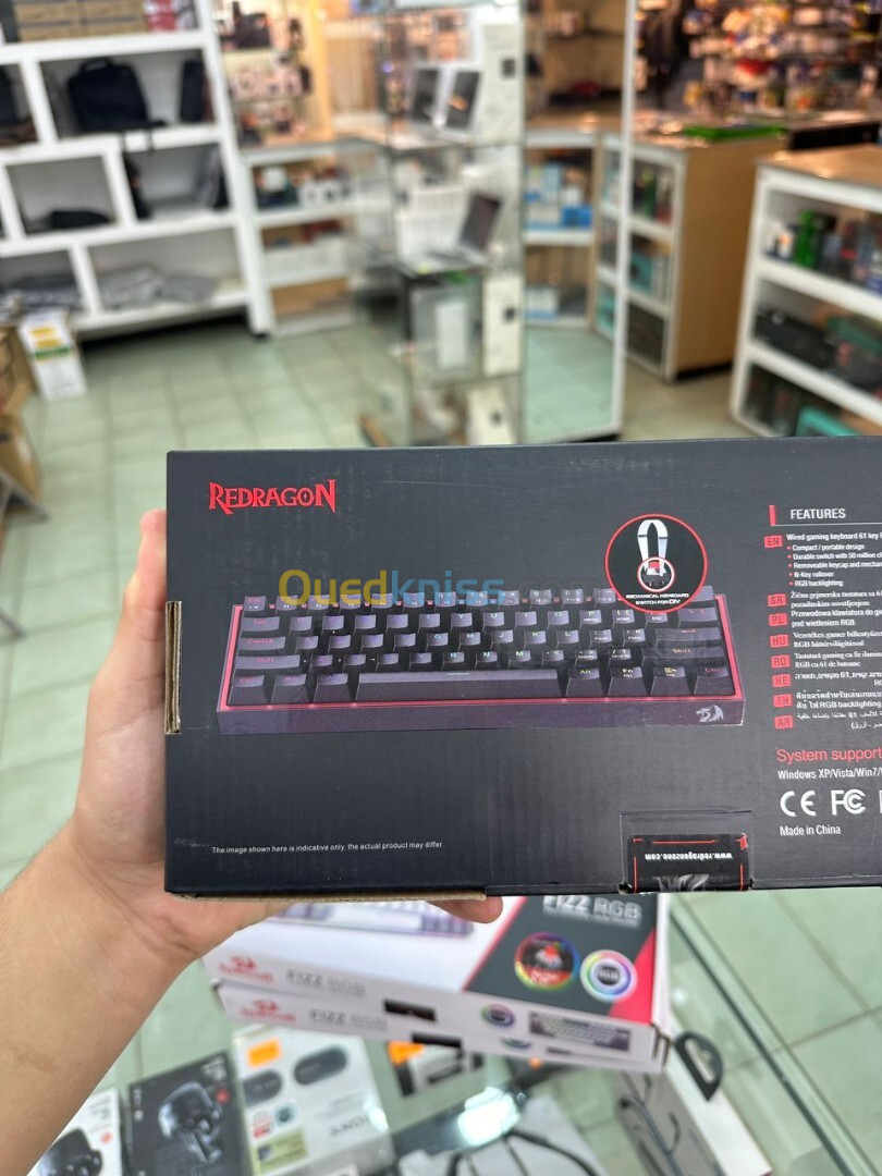 Clavier mechanic redragon RGB K617 Original Black &white 