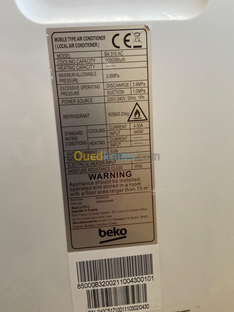 Climatiseur mobile Beko 