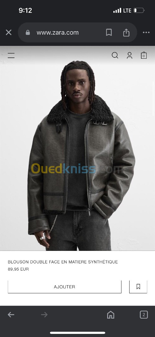 Blouson matière synthétique double face