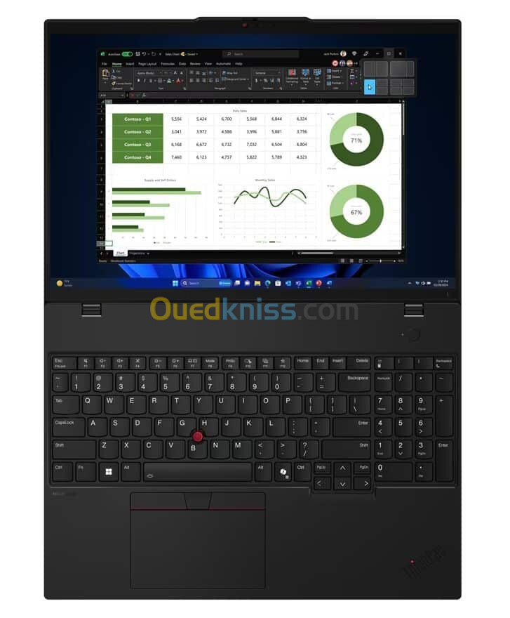 Lenovo ThinkPad L16 G1, Intel Core Ultra 5 135U VPRO (cœurs E jusqu'à 3,60 GHz, 12 Mo) 16G RAM 256G