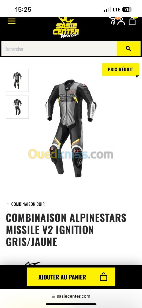 Combinaison moto ALPINESTARS MISSILE V2 IGNITION 1 PIÈCE