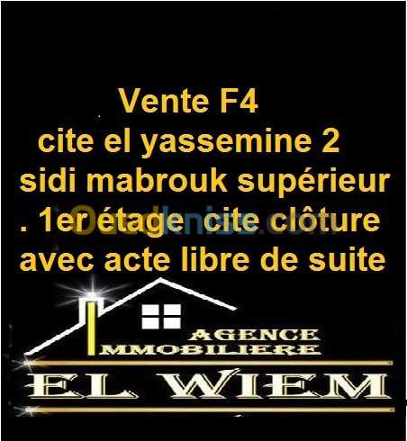 Vente Appartement F4 Constantine Constantine