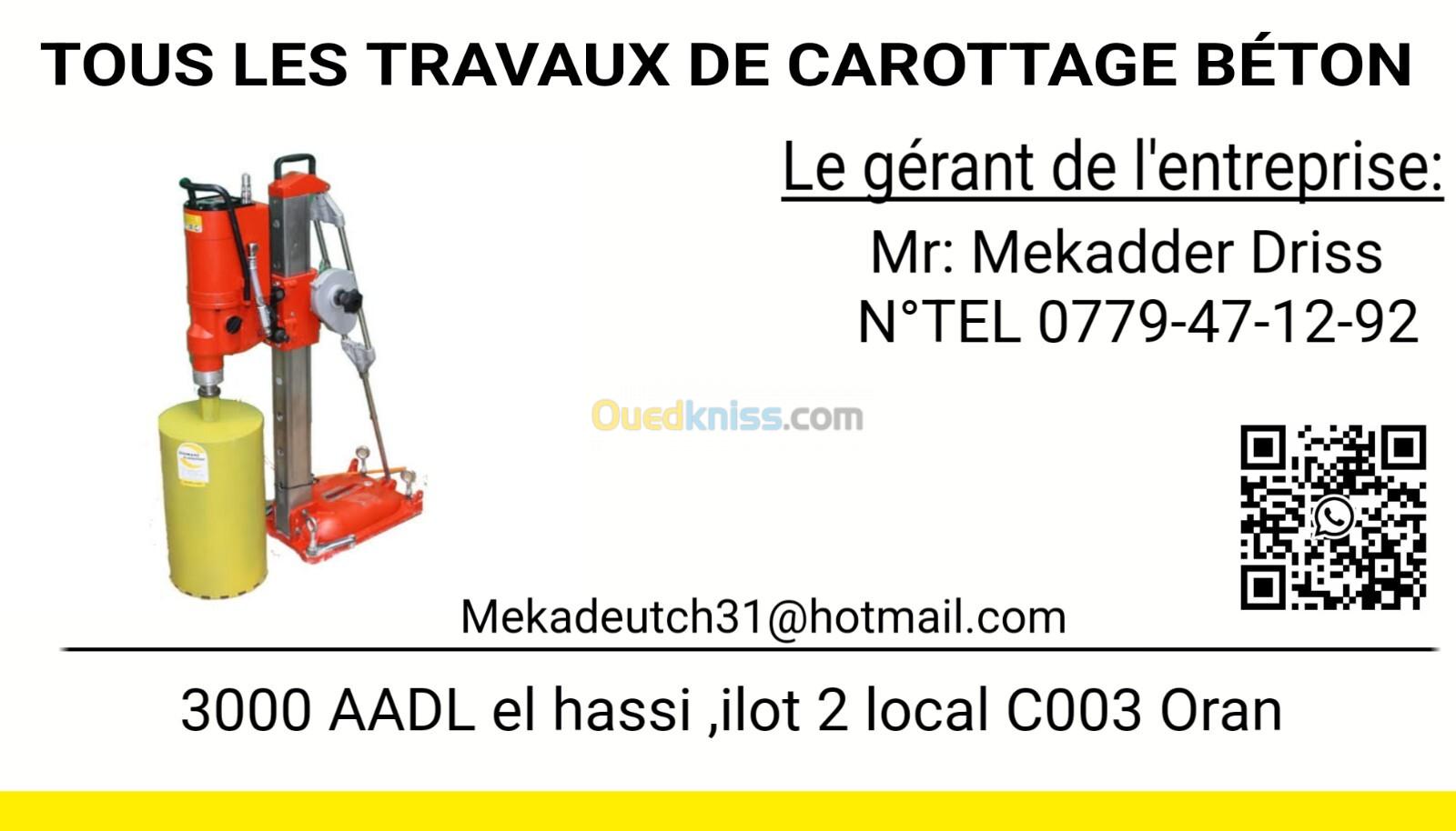 Service de carottage 