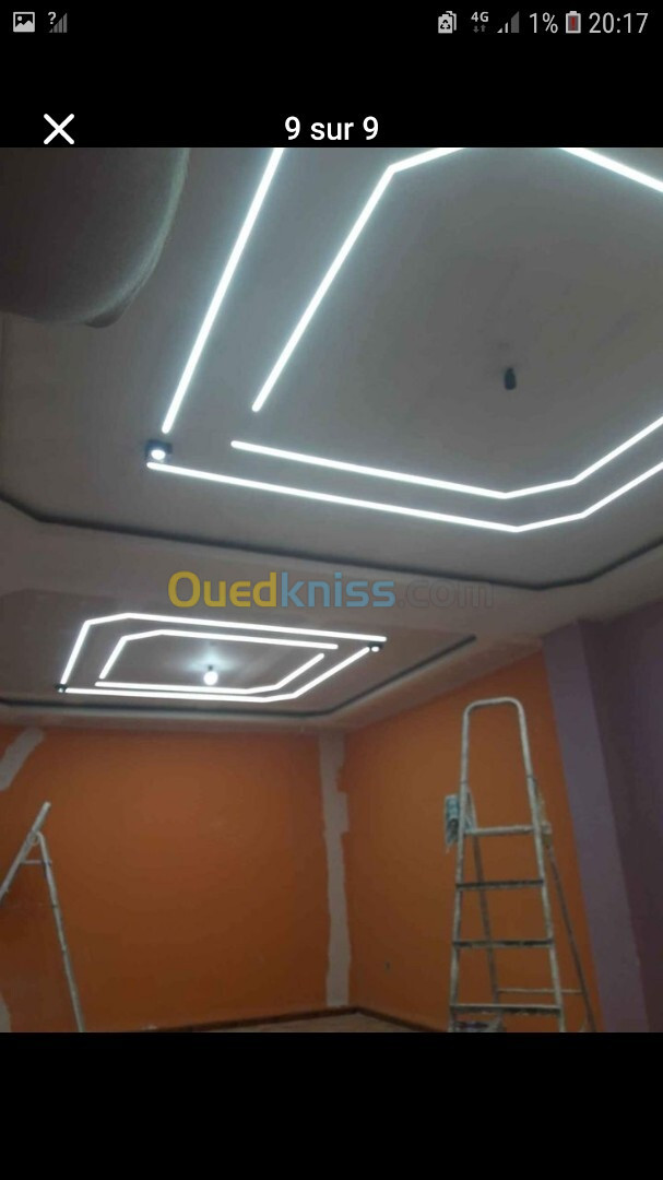 Placoplatre led profile et faux plafond démontable 