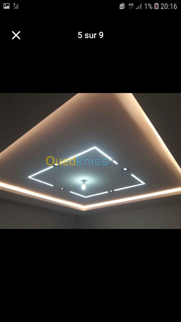 Placoplatre led profile et faux plafond démontable 