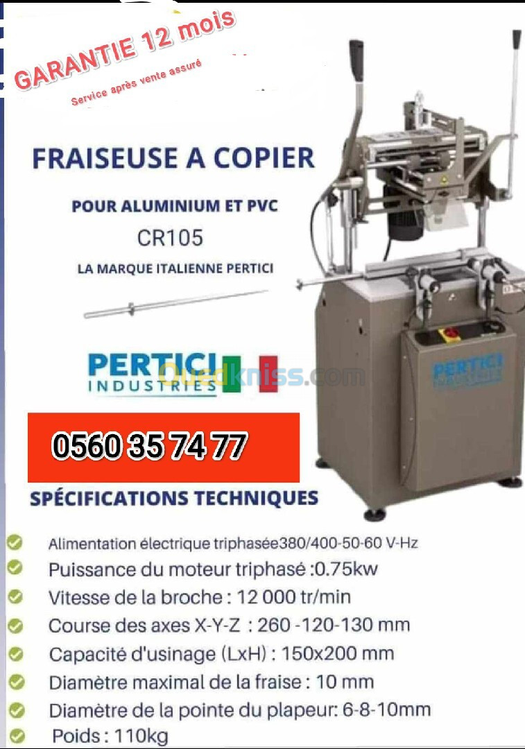 Fraiseuse a copier Aluminium et PVC 