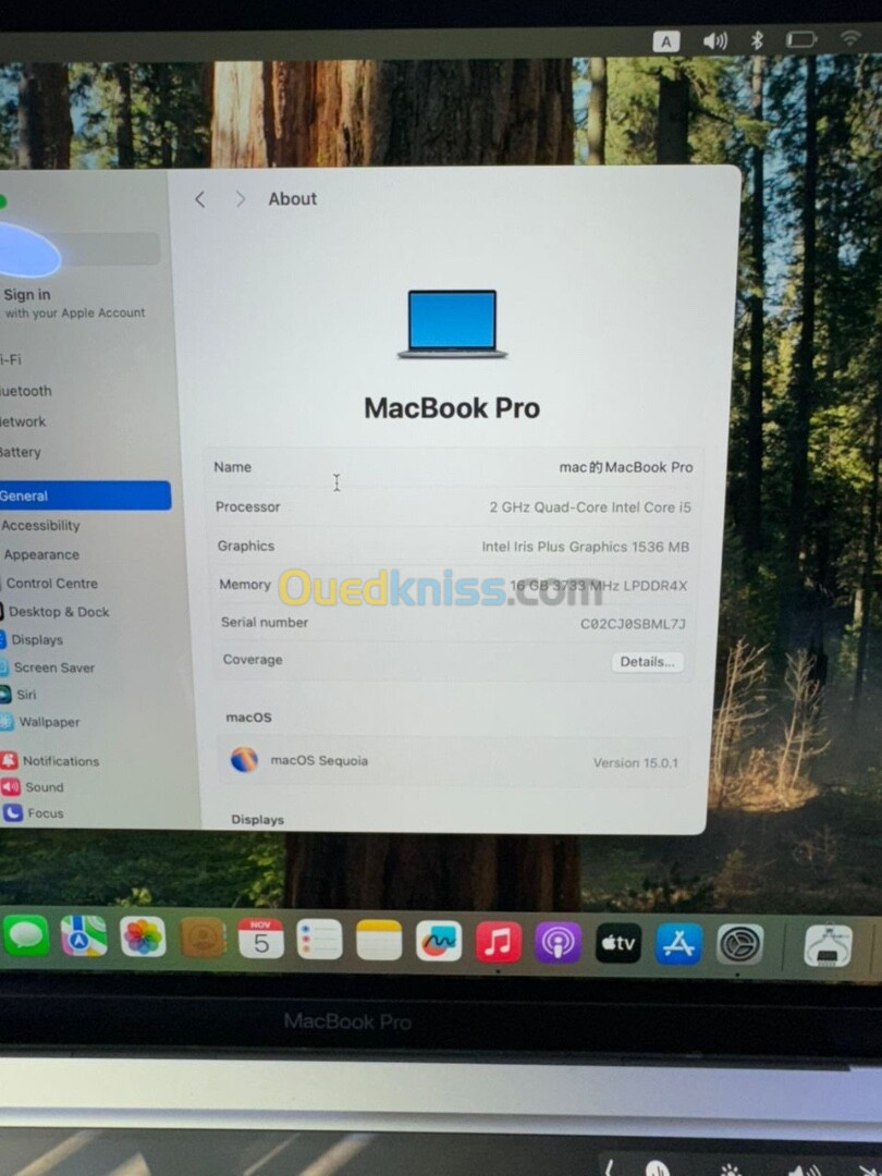 Macbook pro 2020 i5 16gb gb 512 ssd 