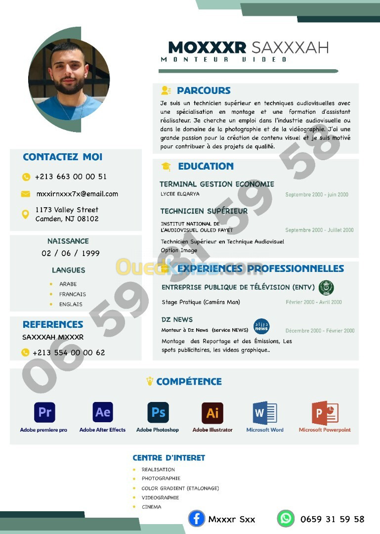 CV professionnel السيرة الذاتية 