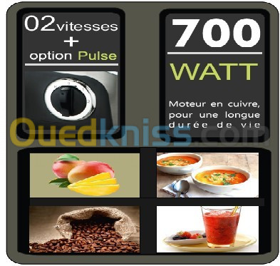 Robuste Centrifugeuse - Blender - Moulin A Café /Epices - 3 En 1 -Cxl3In1 - Gris / Noir