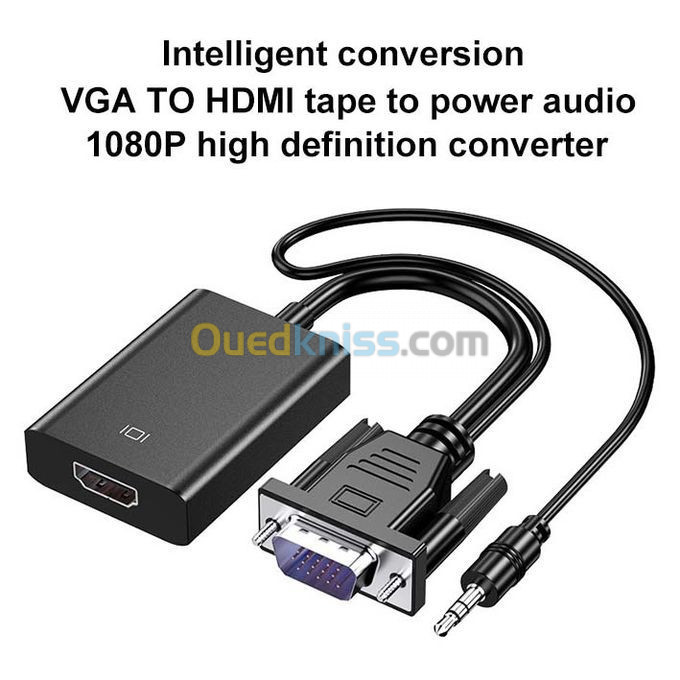 ADAPTATEUR VGA TO HDMI AVEC AUDIO