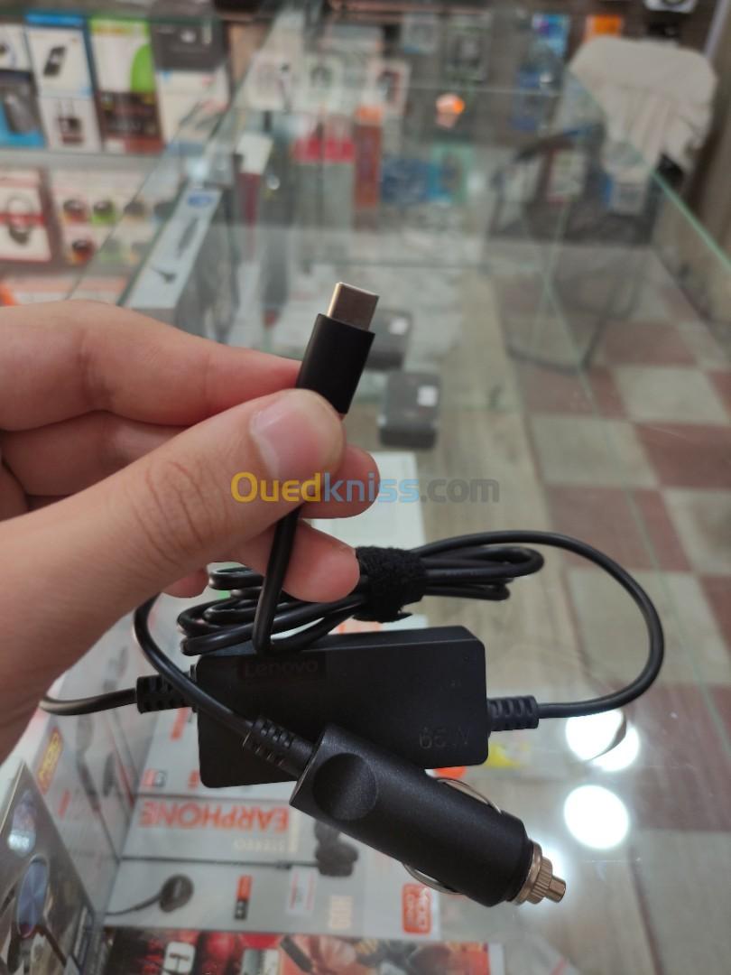 Chargeur Lenovo de voiture Original type c 65w