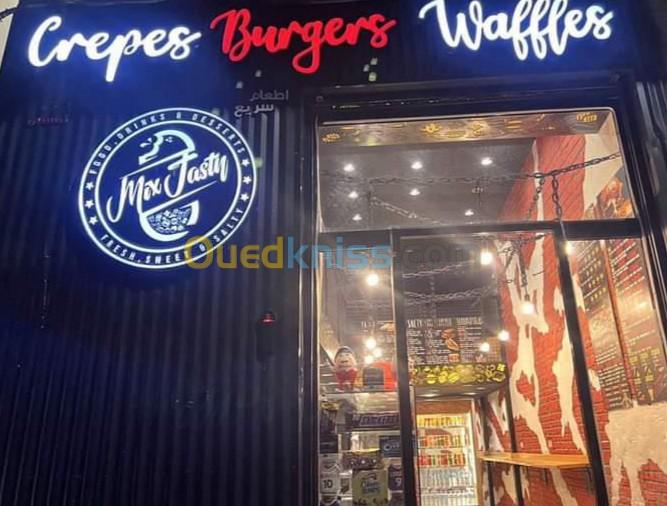 Lettre lumineuse Crepe Burger Waffle