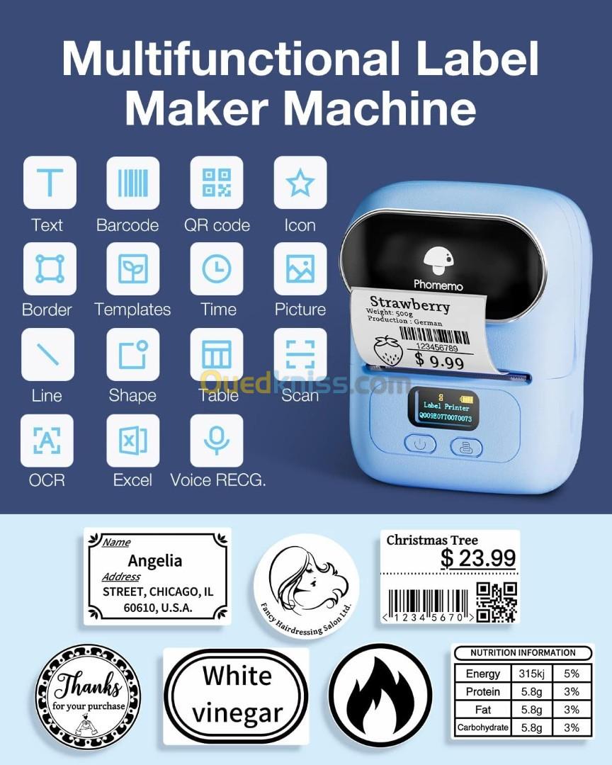 Phomemo M110 Imprimante d'étiquettes Imprimante d'étiquettes