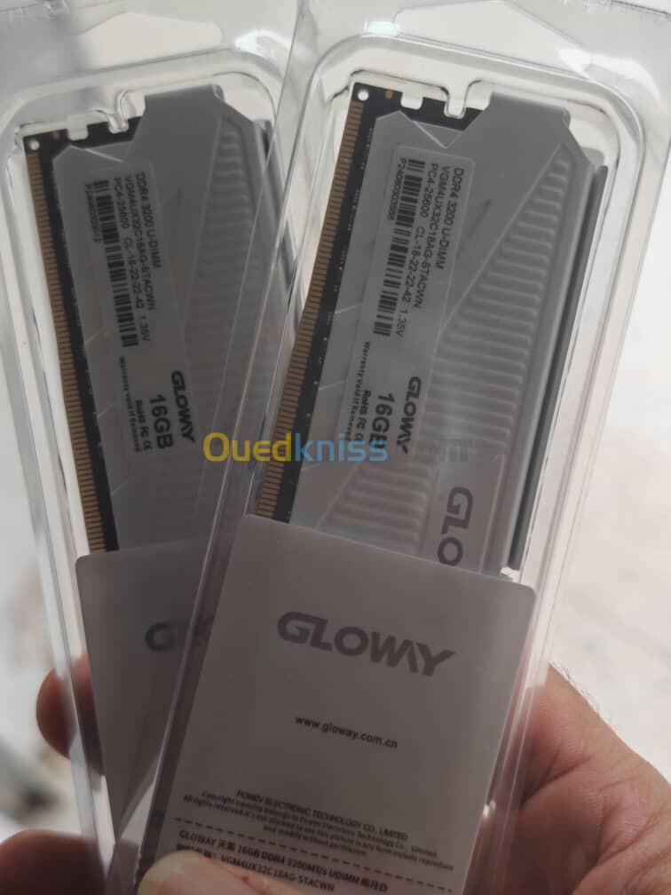 Gloway RAM DDR4 16GB X 2 - 3200 MHZ - White