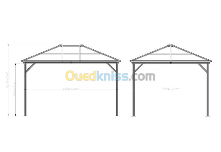 Pergola en aluminium 