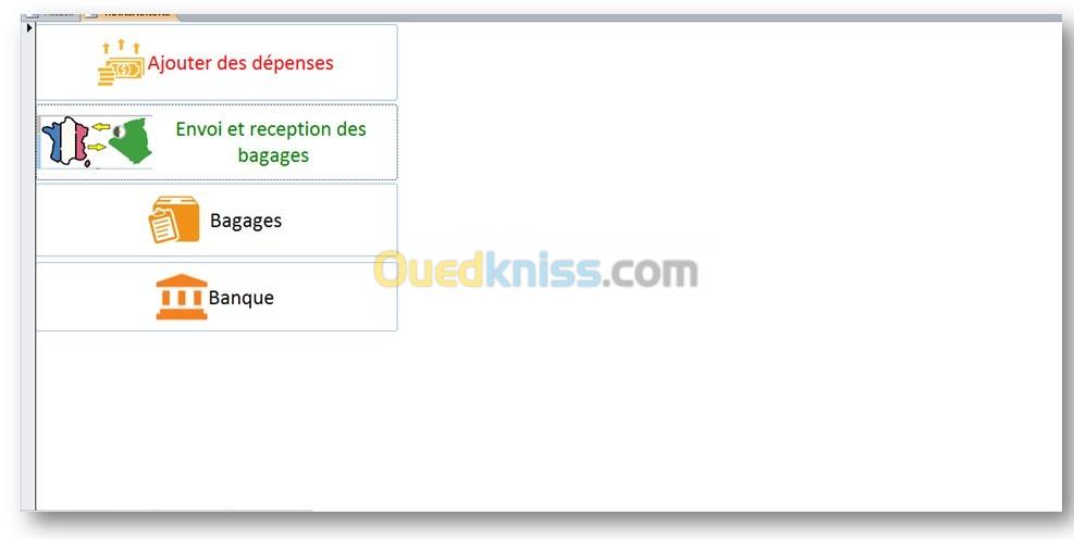 logiciel de gestion d envoi de bagages France Algeria