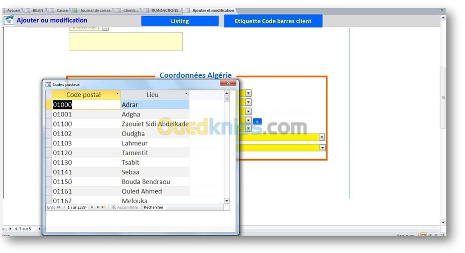 logiciel de gestion d envoi de bagages France Algeria